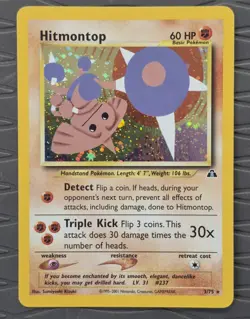 Hitmontop 3/75 Holo Rare Neo Discovery 2001 Pokemon Card HP - Image 1