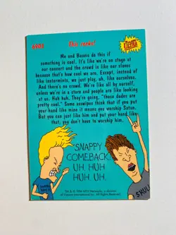 1994 MTV FLEER ULTRA BEAVIS AND BUTT-HEAD #6903 THIS ROCKS! NM-MT CARD - Image 2