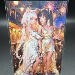 Vanilla & Chocola Anime Waifu Card Doujin ACG Goddess Holo - Image 1