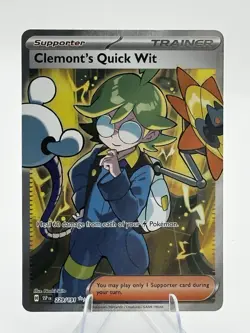 Clemont's Quick Wit 229/191 - Pokemon TCG -Surging Sparks Ultra Rare Holo - NM - Image 1