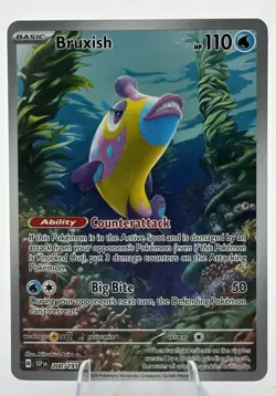Pokemon TCG Bruxish 200/191 Sv08 Surging Sparks Holo Illustration Rare NM - Image 1