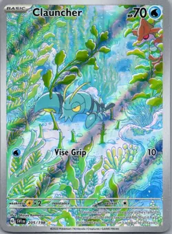 Clauncher 205/198 Illustration Rare Scarlet & Violet Pokemon Holo Near Mint - Image 1