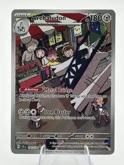 Pokemon TCG Archaludon 155/142 Illustration Rare Full Art Holo Stellar Crown NM - Image 1