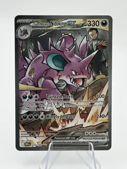 Pokemon Team Rocket's Nidoking EX Sv10 Destined Rivals Holo Rare 233/182 SIR - Image 1