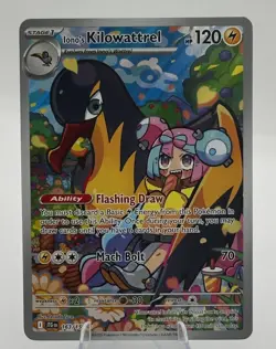 Pokemon Card - Iono's Kilowattrel Journey Together 163/159 Illustration Rare - Image 1