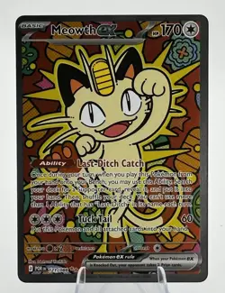 Meowth ex 121/088 ENGLISH Special Illustration Rare - Perfect Order SIR Pokemon - Image 1