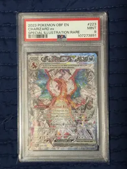 Pokemon 2023 SV03 Obsidian Flames Charizard ex 223/197 SIR Holo PSA 9 English - Image 1
