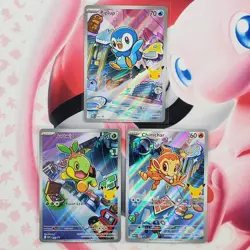 Piplup 042 + Chimchar 041 + Turtwig 040 - First Partner Pokemon Cards - #L503 - Image 1