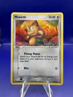 Meowth 77/113 Reverse Holo Stamped Delta Species Pokemon TCG Card - Image 1