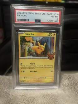 2024 Pokemon Trick Or Trade Pikachu Psa 8 - Image 1