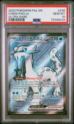 Pokemon Paldea Evolved Chien-Pao ex 236/193 PSA 10 Gem Mint - Image 1