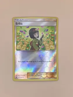 Pokemon TCG Cosmic Eclipse 191/236 Erika Reverse Holo card - Image 1