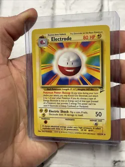 Pokemon TCG Electrode 25/130 Non-Holo Rare Base Set 2 NM Pokemon Card WOTC Vtg - Image 2