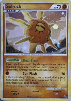 Solrock 9/102 Holo Rare HGSS Triumphant Pokemon Holo Near Mint - Image 1