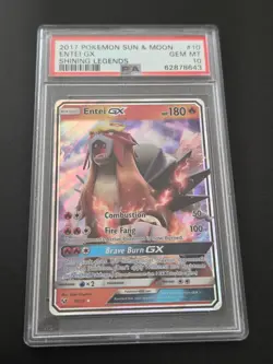 Pokemon Entei GX 10/73 Sun & Moon Shinning Legends 2017 PSA 10 - Image 1
