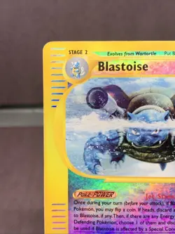 Pokemon TCG Blastoise 37/165 Reverse Holo Rare Expedition Base Set 2002 VTG WOTC - Image 2