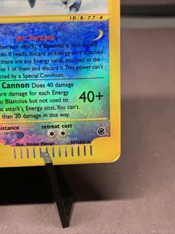 Pokemon TCG Blastoise 37/165 Reverse Holo Rare Expedition Base Set 2002 VTG WOTC - Image 4