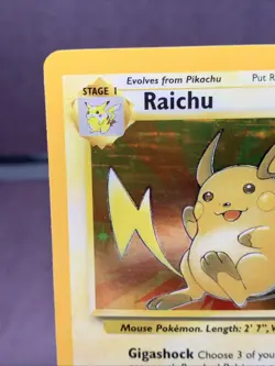 Pokemon TCG Raichu 14/62 Fossil Set 1999 Holo Rare Unlimited VTG WOTC - Image 2