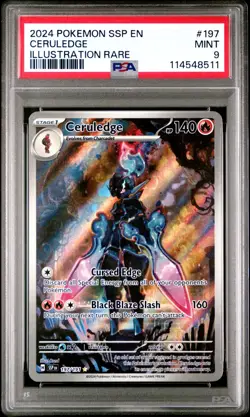 Pokemon Ceruledge Illustration Rare Holo PSA 9 Sv08: Surging Sparks 197/191 EN - Image 1
