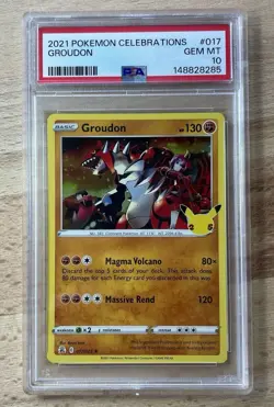 Groudon 017/025 Pokemon Celebrations Holo PSA 10 💎 📈 - Image 1