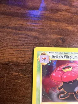 Pokemon TCG Erika's Vileplume Holo Rare Gym Heroes 5/132 LP Condition - Image 2