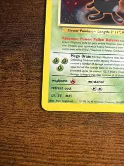 Pokemon TCG Erika's Vileplume Holo Rare Gym Heroes 5/132 LP Condition - Image 5
