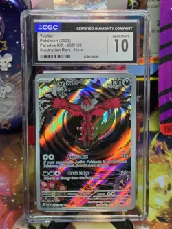 2023 Pokemon SV Paradox Rift Yveltal Illustration Rare #205/182 CGC 10 - Image 1