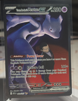 Pokemon Team Rocket's Mewtwo EX 281/217 Rare Holo SIR - Image 1