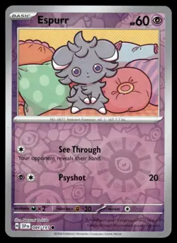 Espurr 084/191 Common Surging Sparks Pokemon Reverse Holo NM - Image 1
