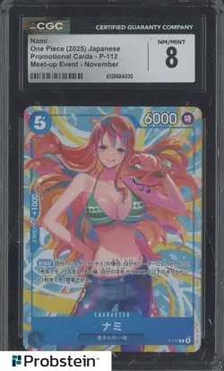 2025 One Piece Japanese Promotional Cards P-112 Mani Meet Up Event CGC 8 - Image 1