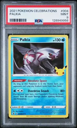 2021 Pokemon Celebrations 004/025 Palkia PSA 9 Mint Holo Foil Rare Card TCG wotc - Image 1