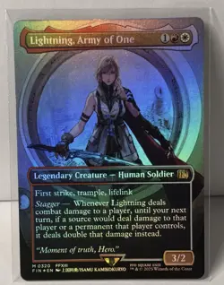 Lightning, Army of One Non-Foil, Borderless Card Final Fantasy 0320 Mythic MTG - Image 1