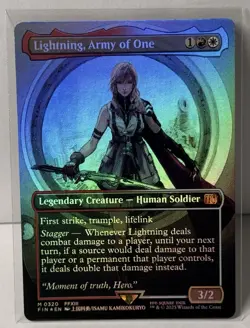 Lightning, Army of One Non-Foil, Borderless Card Final Fantasy 0320 Mythic MTG - Image 2