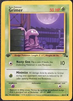 Grimer 48/62 Fossil Regular 1st Edition - Pokemon Card - Image 1