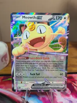 Pokemon Card - Meowth ex - Double Rare - Holo (062/088) Perfect Order NM - Image 1