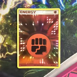 Fighting Energy 108/108 Reverse Holo Rare Power Keepers Pokemon Card - Image 3