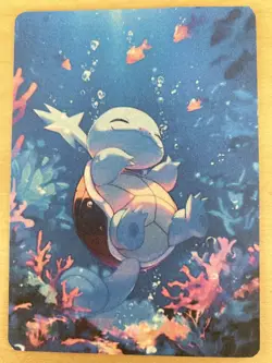 Anime ART STYLE squirtle Fan Full Art Pokemon Custom Card/perfect bookmark - Image 1