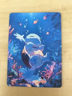 Anime ART STYLE squirtle Fan Full Art Pokemon Custom Card/perfect bookmark - Image 3