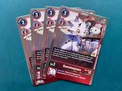 Gammamon RB1-005 Playset Resurgence Booster Digimon Card Game x4 - Image 1
