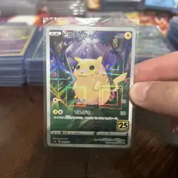 Pokemon Pikachu Card 001/028 25th Anniversary Japanese TCG Mirror Holo - Image 1