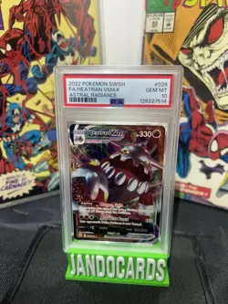 Pokemon TCG FA/Heatran VMAX Astral Radiance Holo Ultra Rare Card 026/189 PSA 10 - Image 1