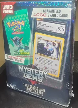 Pokemon Mystery Gems Box Sealed – 1 CGC Graded Card + 1 Booster Pack Sealed - Image 1