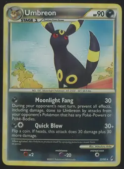 2011 POKEMON CALL OF LEGENDS REVERSE HOLO #22 UMBREON - Image 1