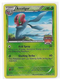 Accelgor 12/101 Championship Crosshatch Noble Victories Holo Pokemon TCG Card NM - Image 1