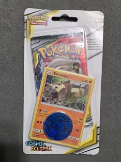 Sun & Moon Cosmic Eclipse Blister w/ Promo (Terrakion ) Sealed Pokemon - Image 1