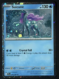 Suicune (Cosmos Holo) 026/094 Phantasmal Flames NM w/ SWIRL 🌀 Pokemon TCG - Image 2