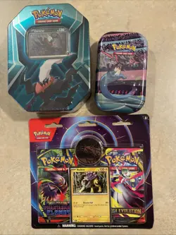 Pokemon TCG Galar Power Mini Tin, Triple Whammy (Darkrai), Mega Evolutions, New 820650807404 - Image 1