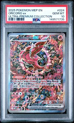 2025 Pokemon MEP EN Black Star Promo Oricorio EX #024 PSA 10 GEM MINT - Image 1