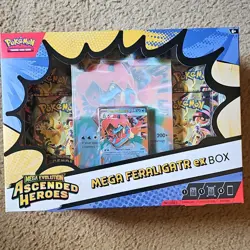 Pokemon Mega Evolution Ascended Heroes Box Feraligatr Meganium Emboar TCG all 3 - Image 3