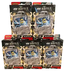 Lot of 5- Pokemon ex Battle Deck MELMETAL EX Factory Sealed Ready To Play Deck - Image 1